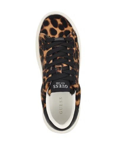 Guess Women's Elbinah Leopard Pony Lace-up Sneakers