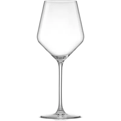 Joyjolt Layla White Set Of 4 Stemmed Red Glasses