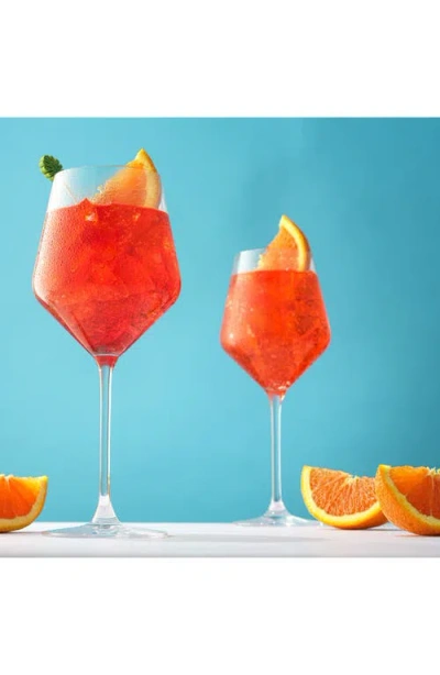 Joyjolt Layla White Set Of 4 Stemmed Red Glasses