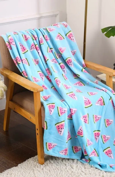 Luxury Home Watermelon Print Plush Throw Blanket