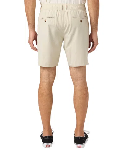 O'neill Men's Reserve Light Check Scallop Elastic Waist Shorts In Brown