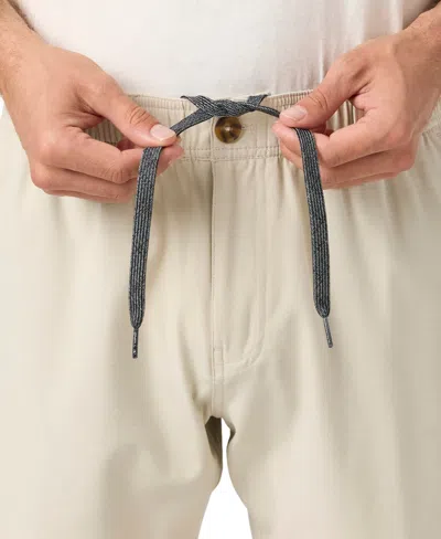 O'neill Men's Reserve Light Check Scallop Elastic Waist Shorts In Brown