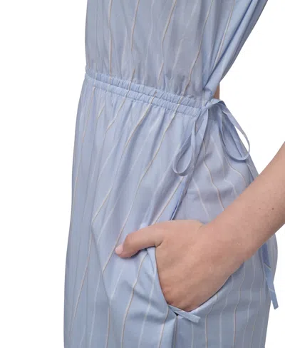 Dkny Jeans Women's Back-cut-out Sleeveless Maxi Dress In Blue