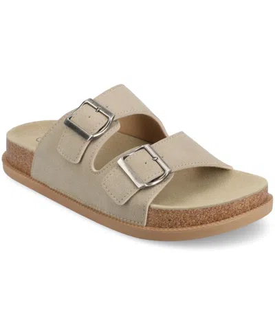 Journee Collection Womens Tula Flat Sandals In Neutral