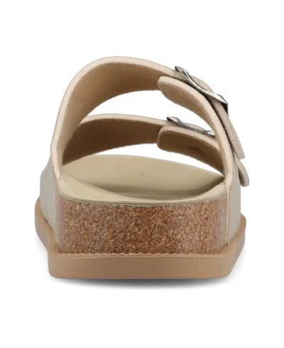 Journee Collection Womens Tula Flat Sandals In Neutral