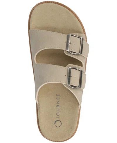 Journee Collection Womens Tula Flat Sandals In Neutral
