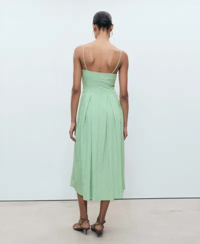 Mango Midi Dress With Darts Mint Green In Green