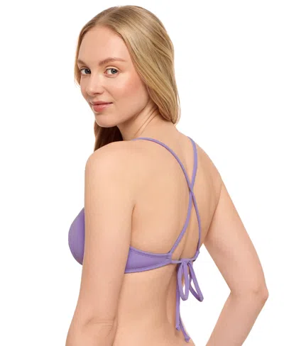 Salt + Cove Juniors' X-back Underwire Bikini Top, Exclusively At Macy's In Purple