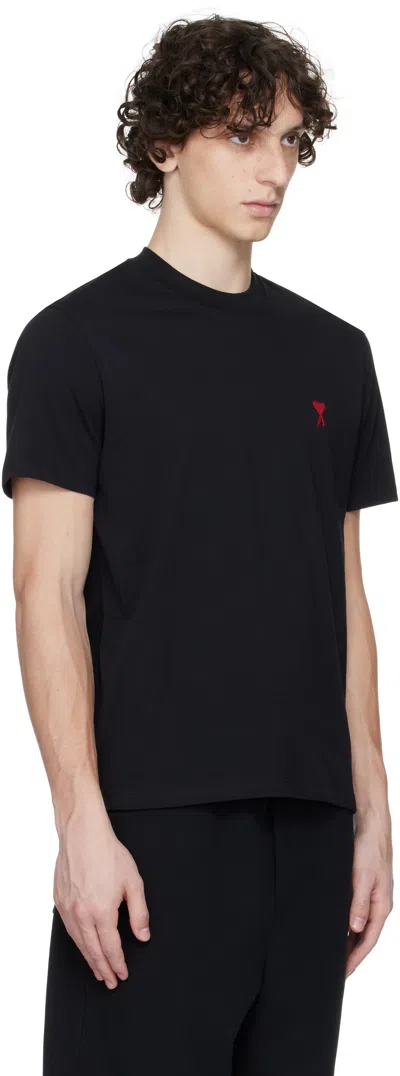 Ami Alexandre Mattiussi Ami Paris Ami De Coeur Black Oversize T Shirt
