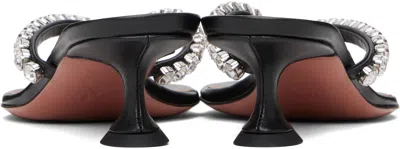 Amina Muaddi Sabot Infradito Gigi In Pelle Nera  Donna