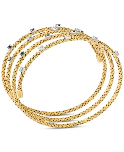 Le Vian Chocolatier Chocolate Diamond & Vanilla Diamond Wrap Bracelet (3/4 Ct. T.w.) In 14k Two-tone Gold