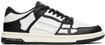 Amiri Skel Bicolor Leather Low-top Sneakers In White