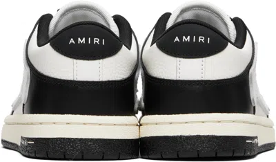 Amiri Skel Bicolor Leather Low-top Sneakers In White
