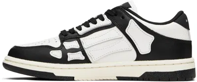 Amiri Skel Bicolor Leather Low-top Sneakers In White