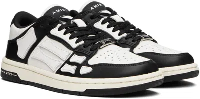 Amiri Skel Bicolor Leather Low-top Sneakers In White