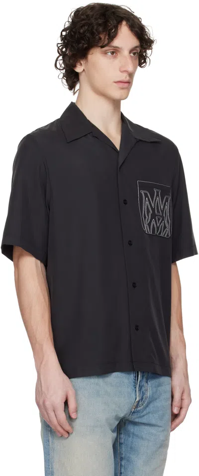 Amiri Modal Blend Shirt Chest Pocket In Black