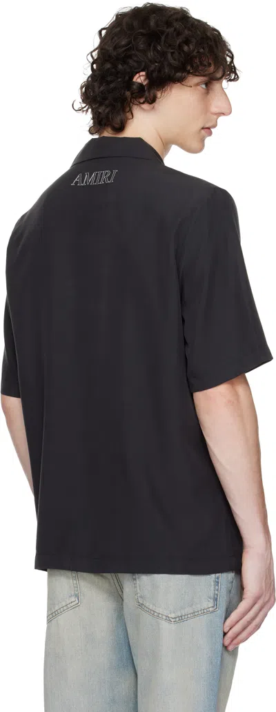 Amiri Modal Blend Shirt Chest Pocket In Black