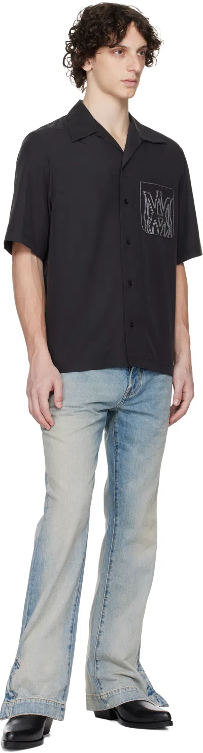 Amiri Modal Blend Shirt Chest Pocket In Black