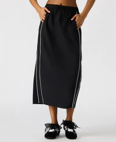 Steve Madden Women's Danielle Drawstring-waist Maxi Skirt In Black