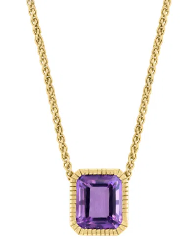 Effy Collection Effy Citrine Pendant Necklace (5-7/8 Ct. T.w.) In 14k Gold Over Silver, 17" + 1" Extender (also In A