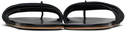 The Row Sara Elastic Thong Slide Sandals In Black