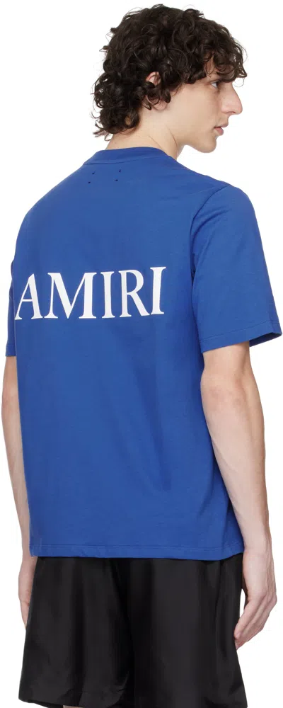 Amiri Ma Logo Cotton T-shirt In Blue