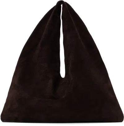 The Row Bindle Small Suede Top Handle Bag