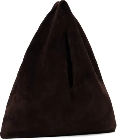 The Row Bindle Small Suede Top Handle Bag