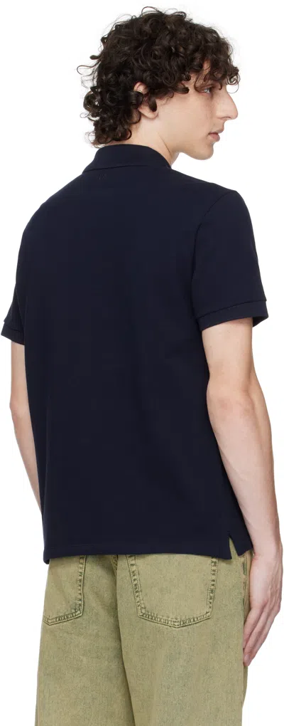 Ami Alexandre Mattiussi Ami Paris Ami Paris De Coeur Cotton Polo Shirt In Blue