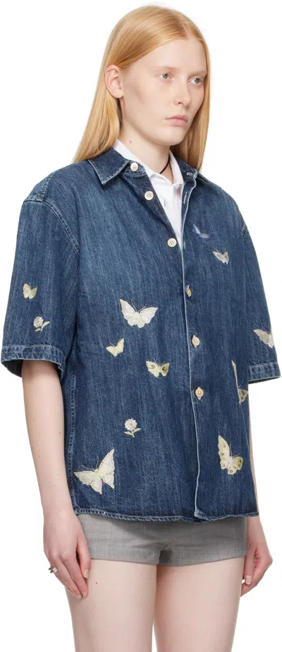 Our Legacy Blue Beyond Denim Shirt In Blue
