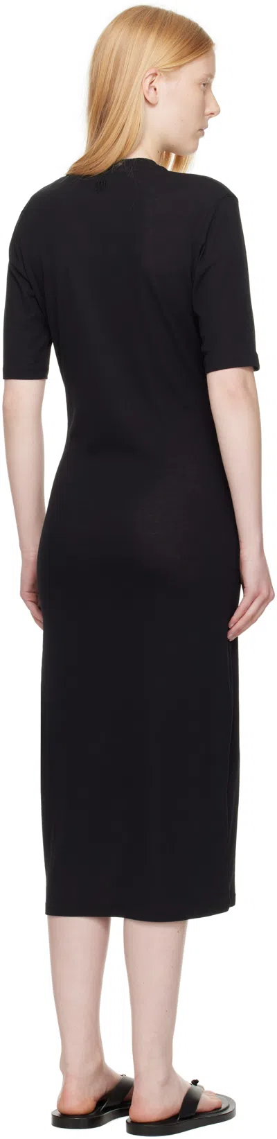 Ami Alexandre Mattiussi Ami Paris Cotton T-shirt Dress In Black