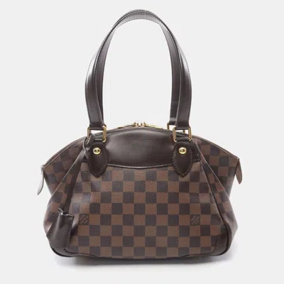 Pre-owned Louis Vuitton Verona Pm Damier Evenu Shoulder Bag Pvc Brown