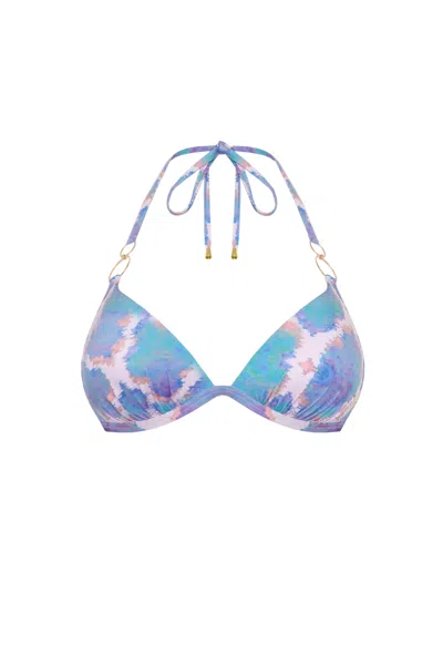 Sophia Alexia Women's Pink / Purple Orchid Paradise Tahiti Triangle Bikini Top