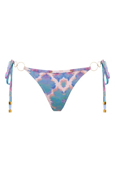 Sophia Alexia Women's Pink / Purple Orchid Paradise Tahiti Tie Bikini Bottom