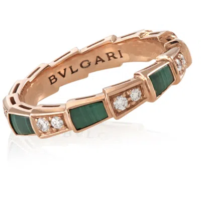 Bvlgari Serpenti Viper 18kt Rose Gold Ring In Gold