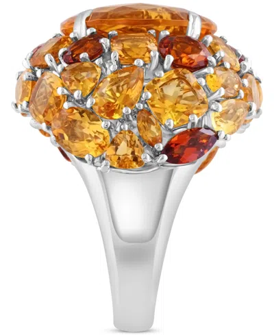 Effy Collection Effy Blue Topaz (18 Ct. T.w.) & London Blue Topaz (3 Ct. T.w.) Cluster Ring In Sterling Silver (also