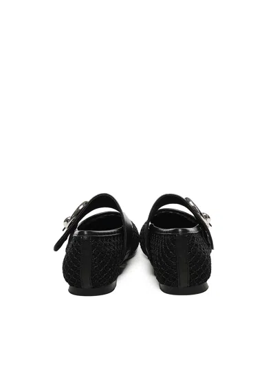 Coccinelle C-me Leather-buckle Mesh Ballet Flats