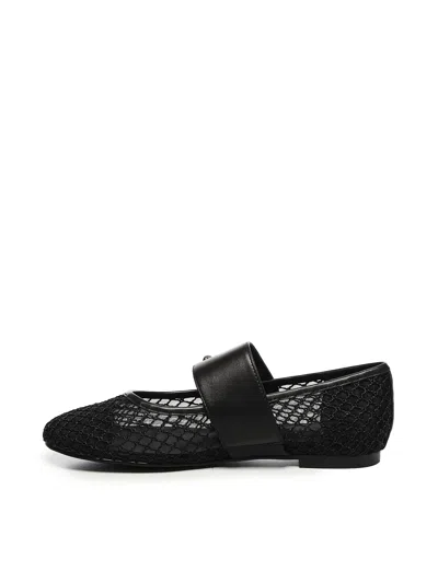 Coccinelle C-me Leather-buckle Mesh Ballet Flats