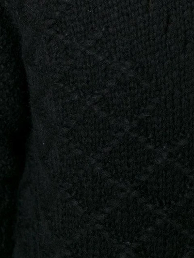 Shop Tom Rebl Geometric Pattern Knit Sweater - Black