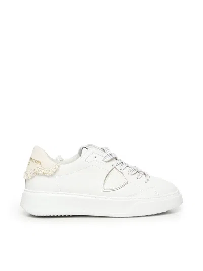 Philippe Model Woman Sneakers White Size 8 Leather In White