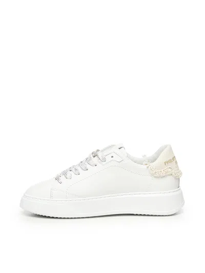 Philippe Model Woman Sneakers White Size 8 Leather In White