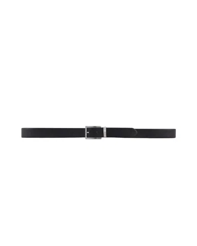 Emporio Armani Reversible Belt With Eagle Embossed All Over