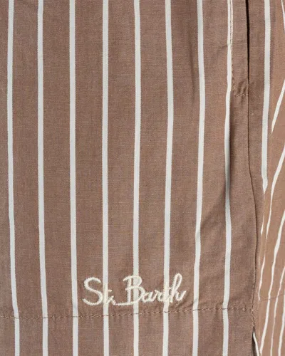 Mc2 Saint Barth Meave Pull-up Shorts Brown