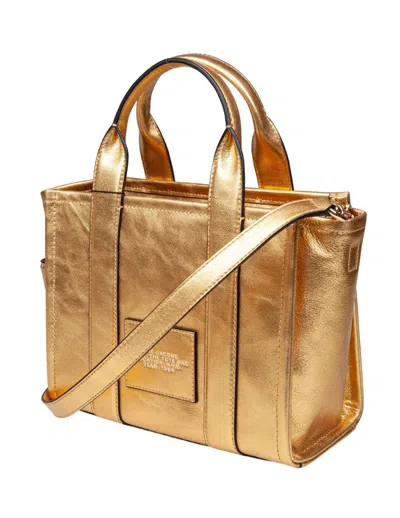 Marc Jacobs The Small Tote In Laminated Leather Color Gold