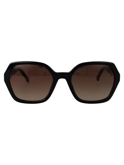 Carolina Herrera Black Acetate Sunglasses