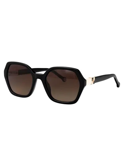 Carolina Herrera Black Acetate Sunglasses