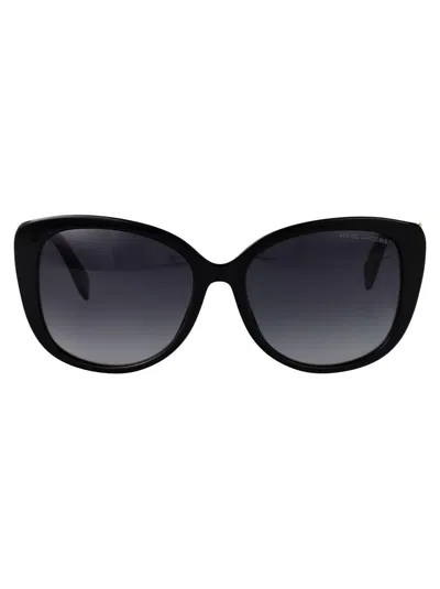 Marc Jacobs Black Acetate Sunglasses In Black