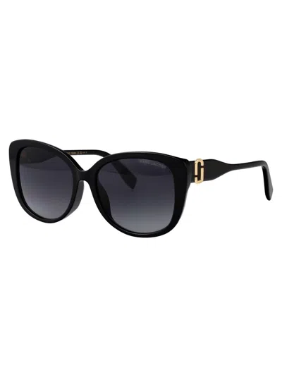 Marc Jacobs Black Acetate Sunglasses In Black
