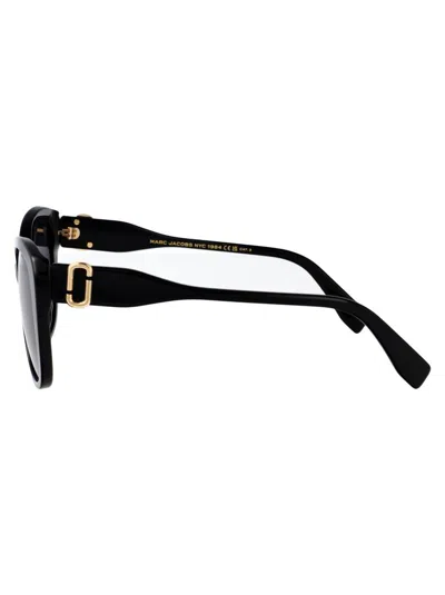 Marc Jacobs Black Acetate Sunglasses In Black