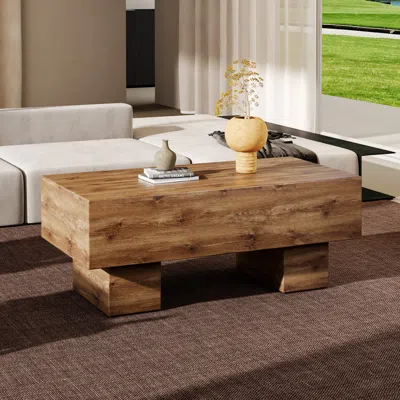 Streamdale Furniture Streamdale Modern Wood Coffee Table - 43.3" X 21.6"